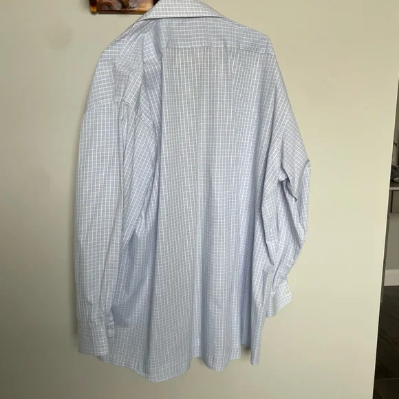 Stacy Adams Men’s Button Up Blue Dress Shirt - Picture 2 of 3